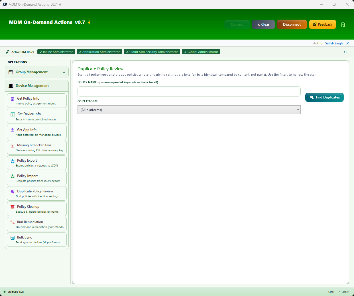 Duplicate Policy Review interface