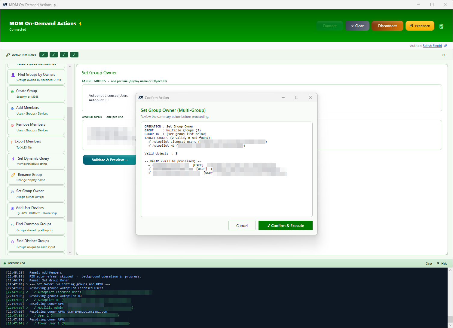 Set Bulk Owners interface